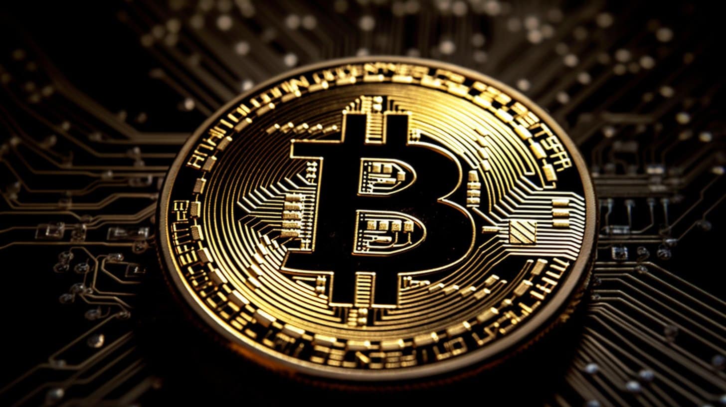 Moeda de bitcoin. Midjourney.