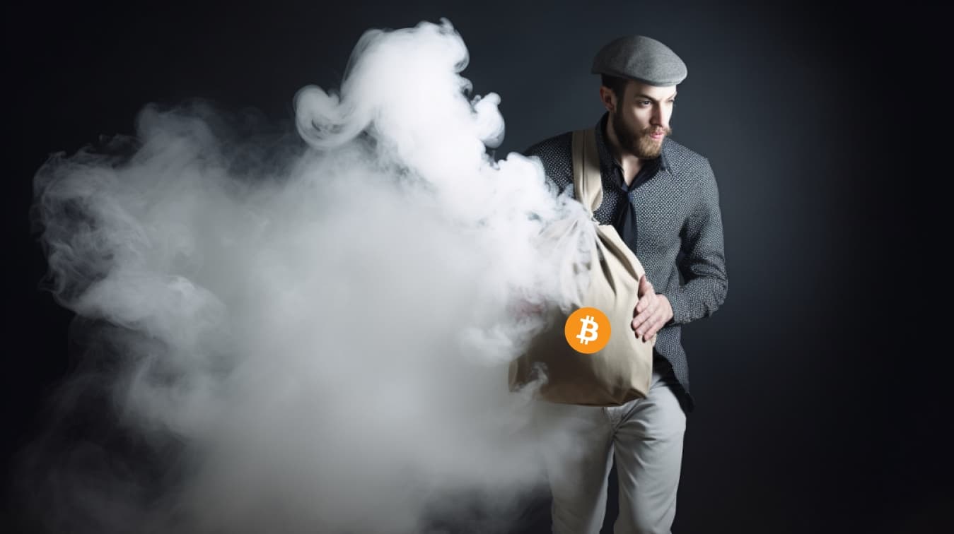 Jogou fumaça no chão e desapareceu Imagem: Livecoins/MidJourney