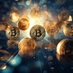 Moedas de bitcoin. Midjourney.