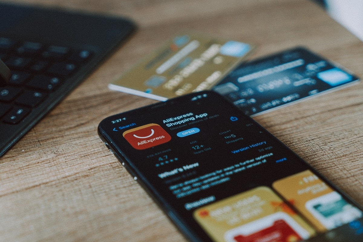 Aplicativo da Aliexpress, empresa parte do Alibaba Group
