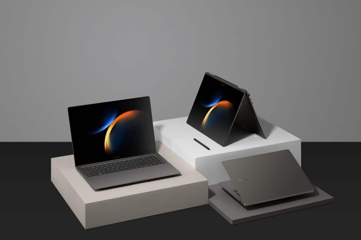 Notebooks da série Galaxy Book3 | Imagem meramente ilustrativa