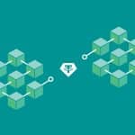 Blockchains próximas de símbolo da Tether USDT