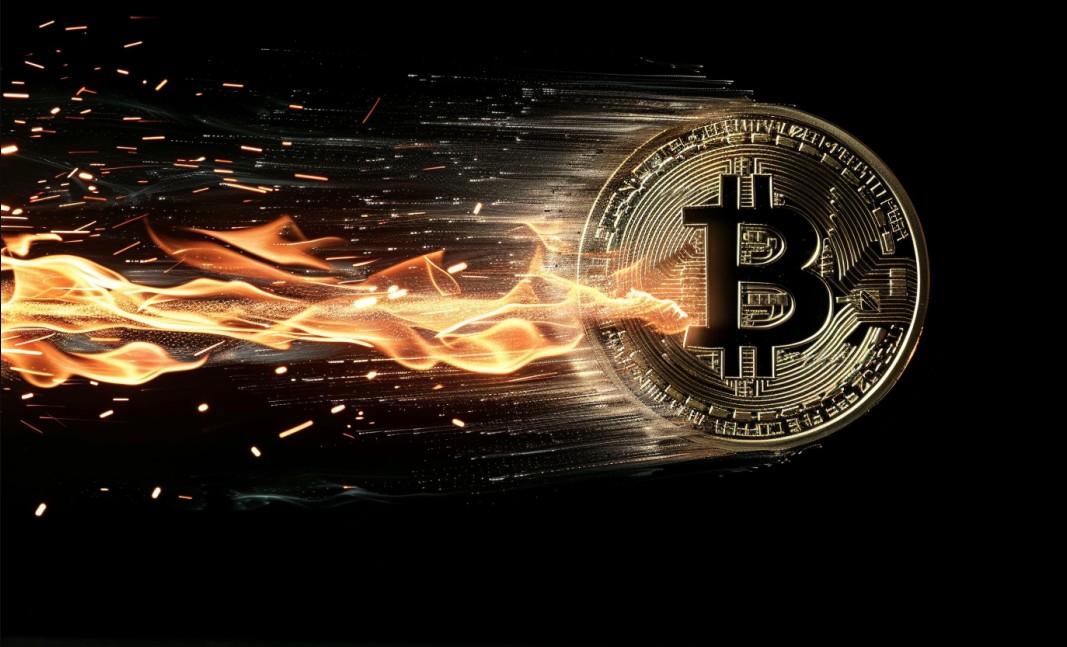 Bitcoin quebrando recordes. Midjourney.