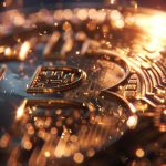Moeda de Bitcoin. Fonte: MidJourney.