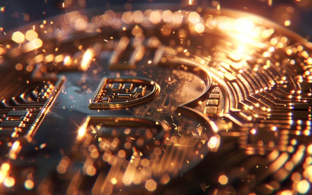 Moeda de Bitcoin. Fonte: MidJourney.