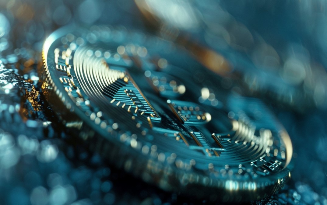 Bitcoin desfocado. Fonte: MidJourney.