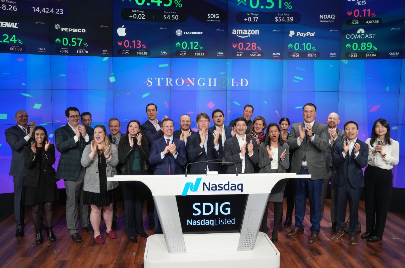 Stronghold Digital Mining, empresa de mineração de Bitcoin listada na Nasdaq. Fonte: Twitter/Reprodução.