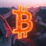 Bitcoin na muralha da China (Midjourney / Livecoins)