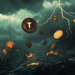 Tether colapso (imagem: (MidJourney Livecoins)
