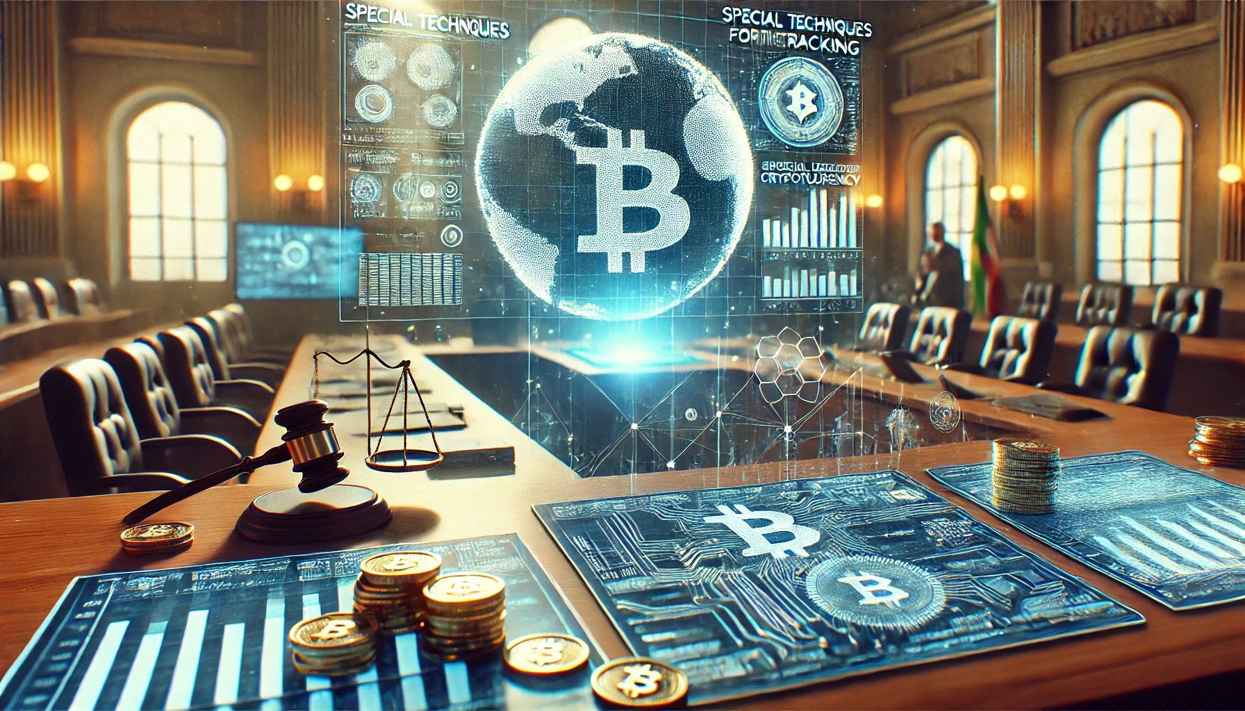 Justiça aprendendo técnicas especiais de rastreamento de criptomoedas e bitcoin
