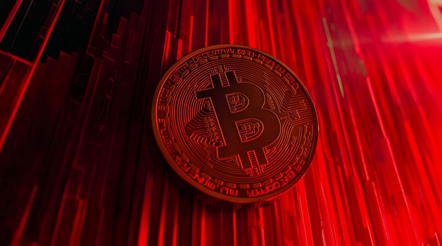 Bitcoin e criptomoedas em queda. Fonte: Midjourney.