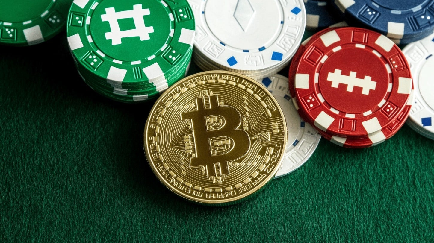 Bitcoin e jogos de azar. Fonte: Midjourney.