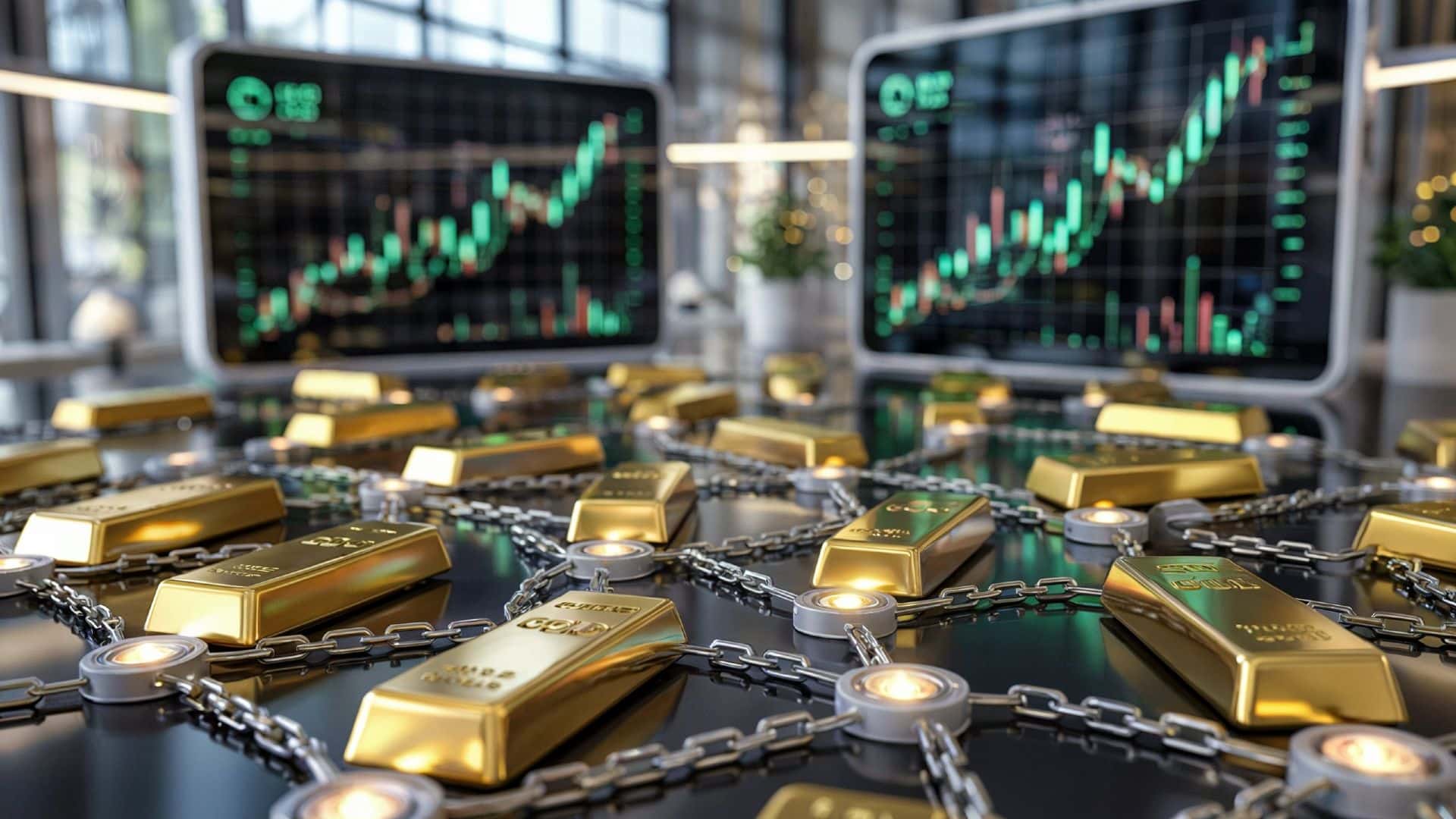 Ouro em versão tokenizada na blockchain com alta nos mercados