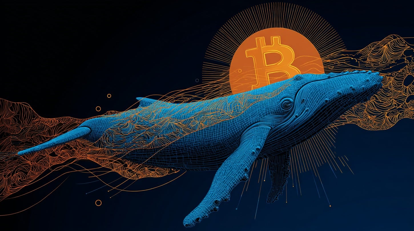 Baleia de Bitcoin. Fonte: Midjourney.