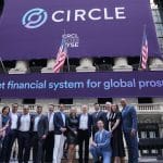 Equipe da Circle em frente à NYSE. Fonte: Circle/Reprodução.