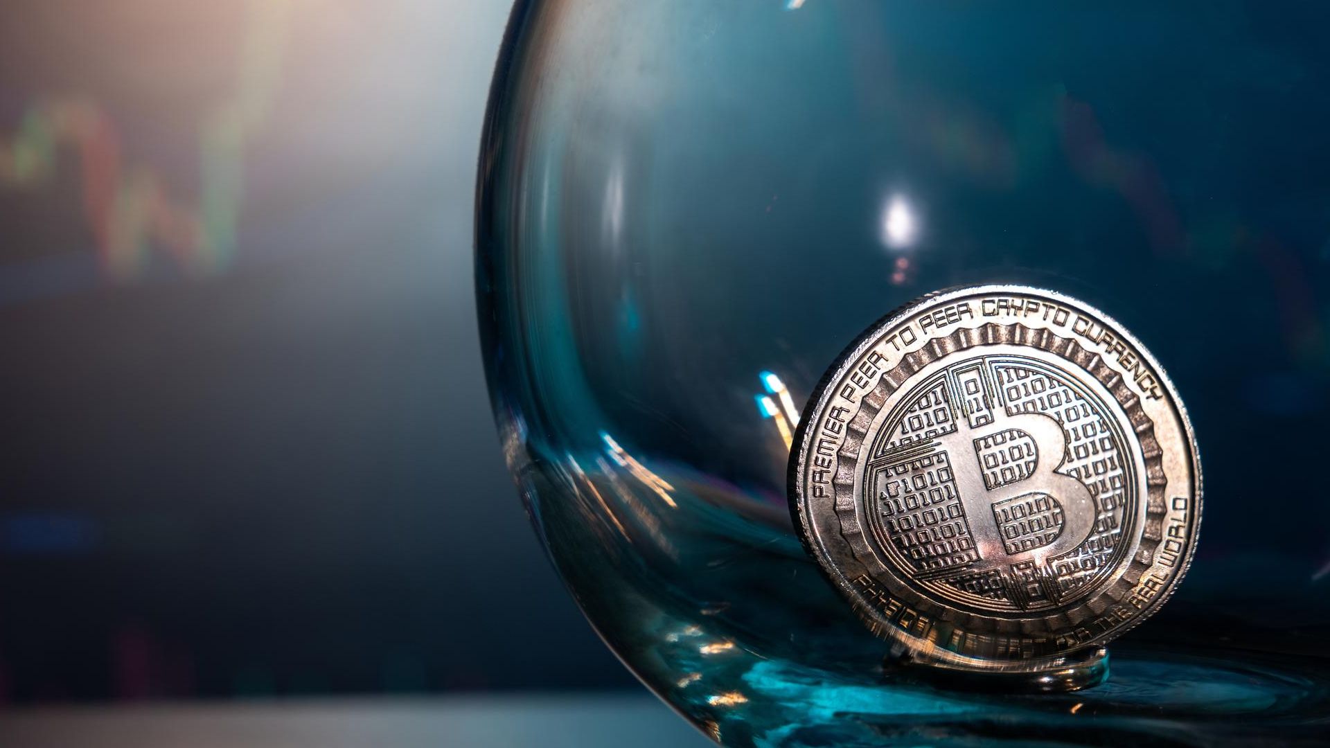 Bitcoin em jarra de vidro CriptoJud testes
