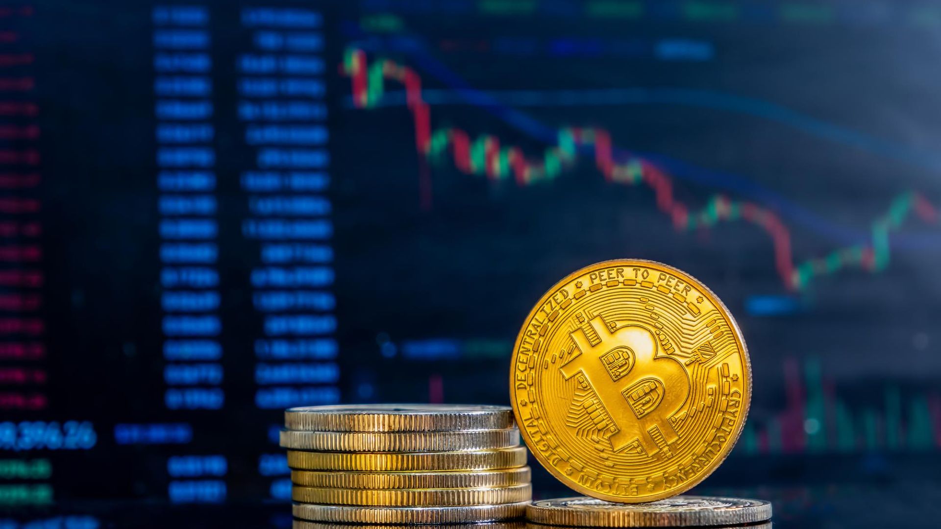 Gráfico do bitcoin em queda agosto