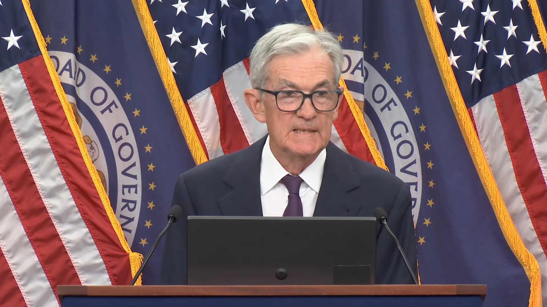 Jerome Powell, presidente do Fed.