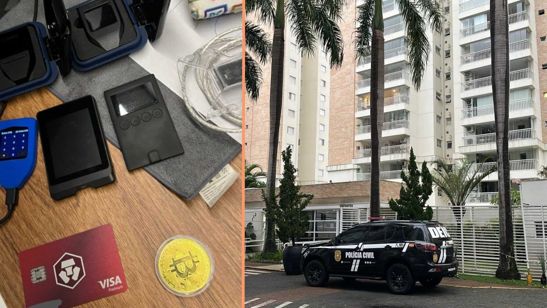 Operação da PCSC apreende dispositivos de criptomoedas corretoras de criptomoedas milhões no Brasil