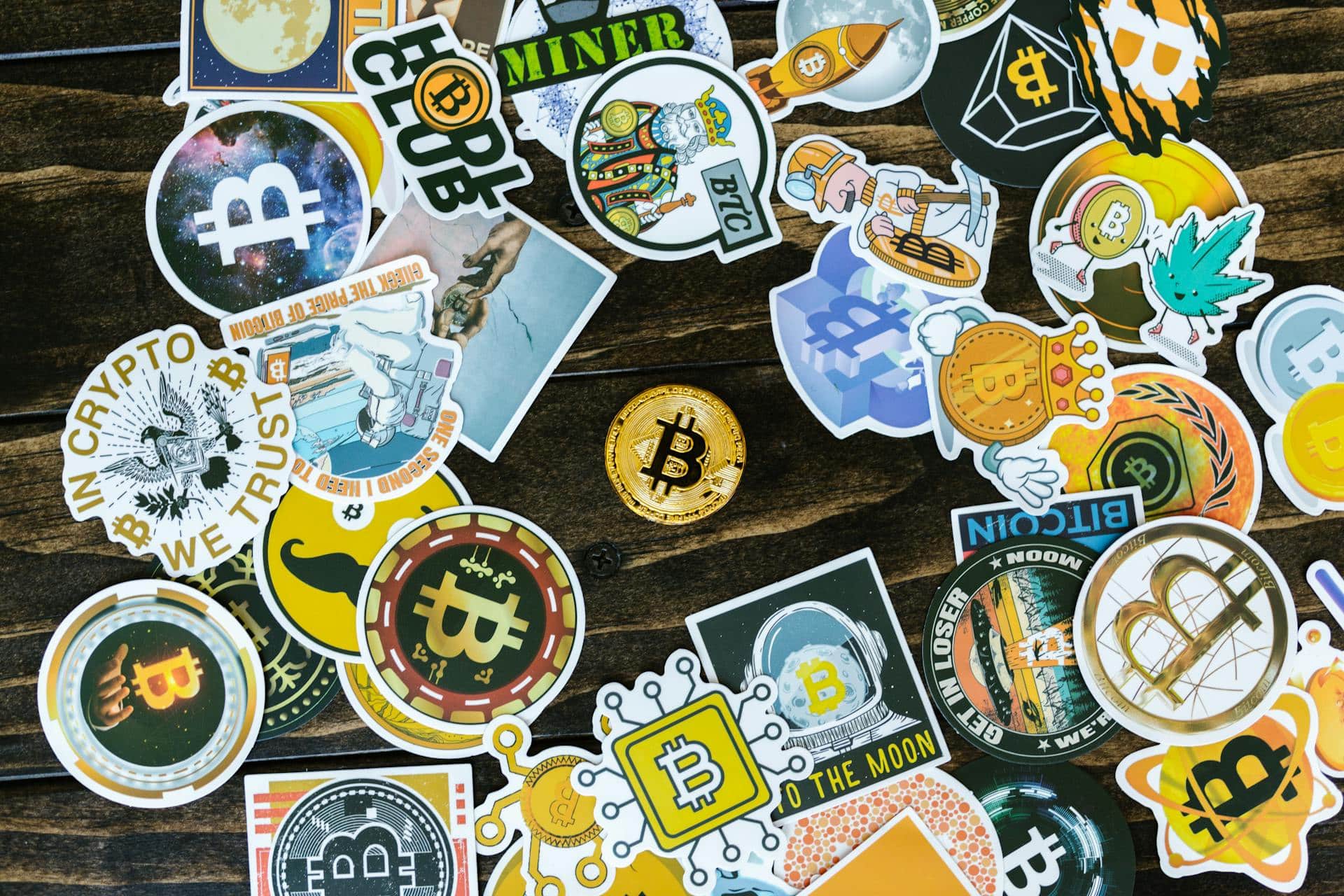 Adesivos de Bitcoin