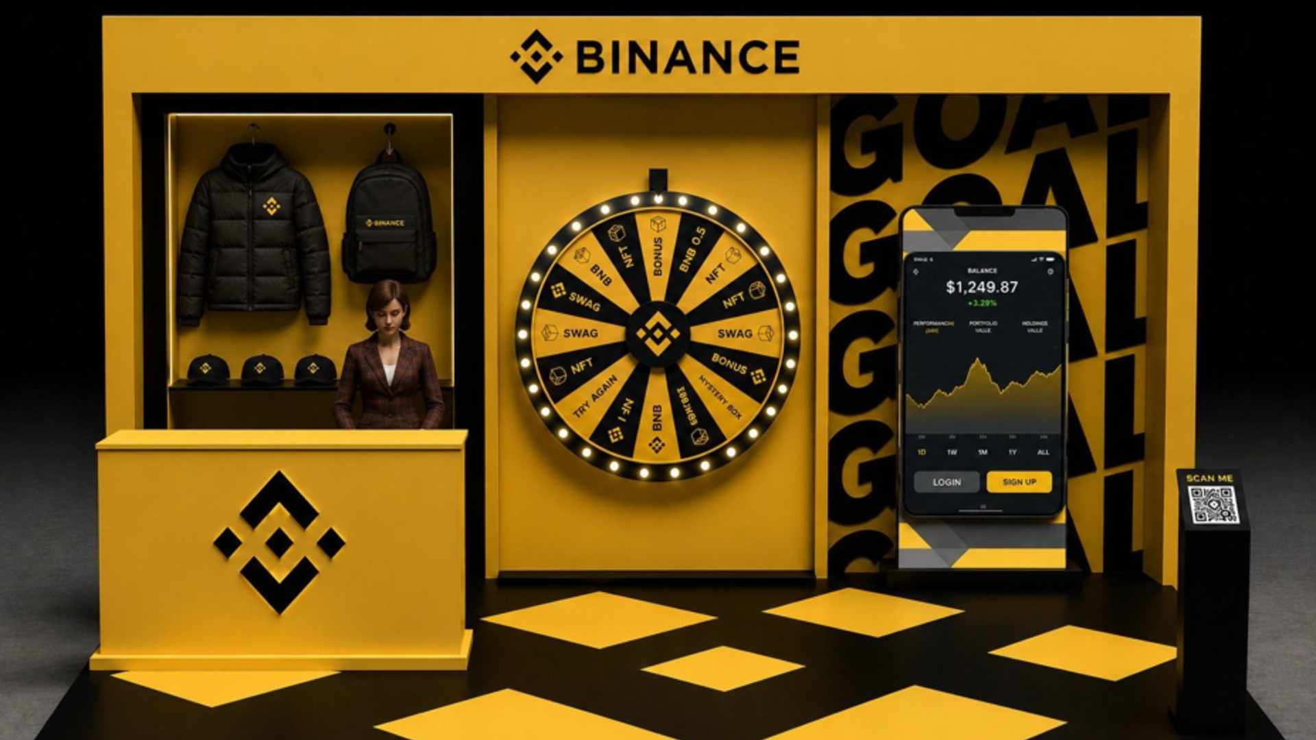 Binance em shoppings do RJ e SP