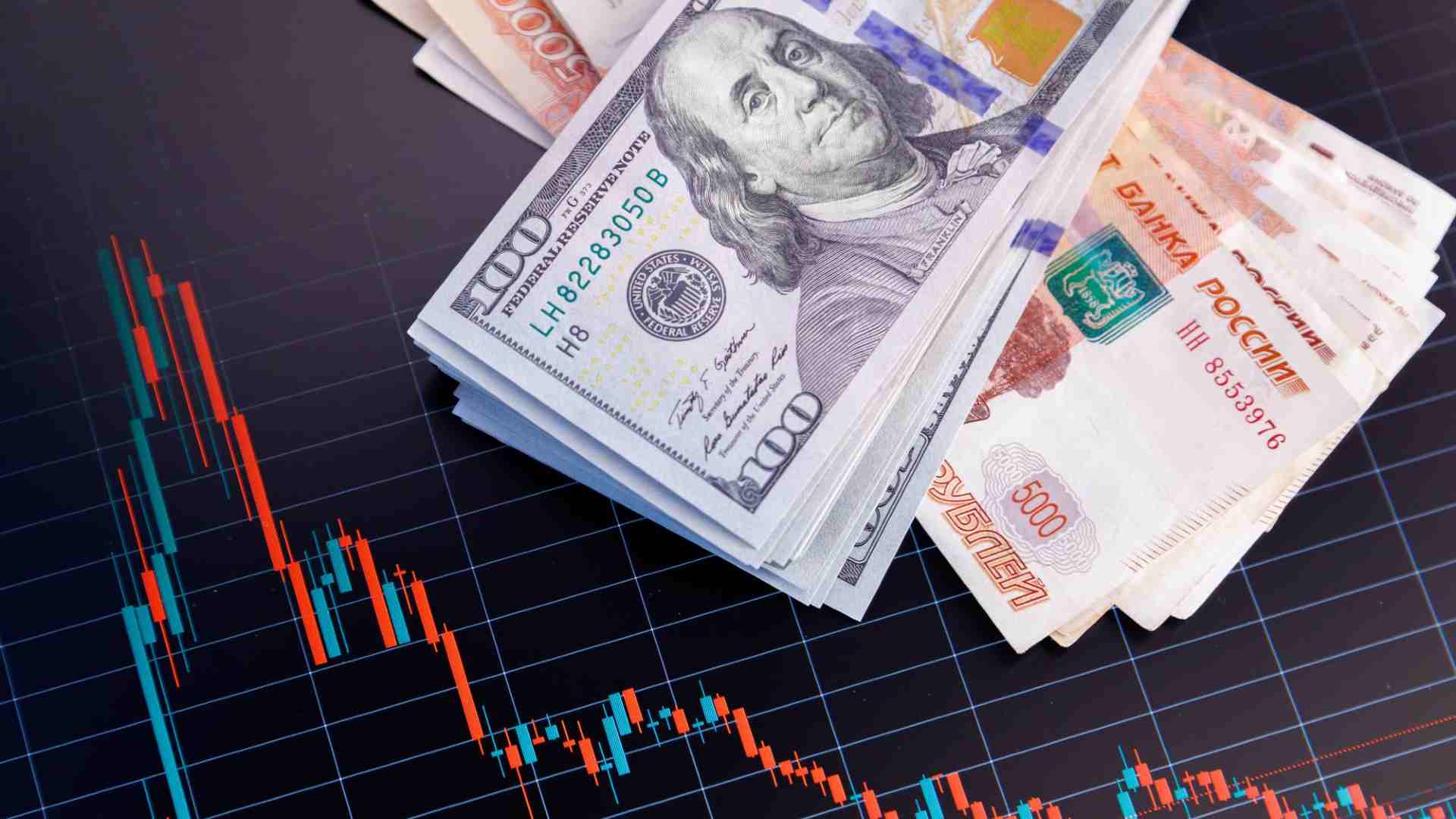 Gráfico de notas de Dólar e moedas fiduciárias stablecoins nota