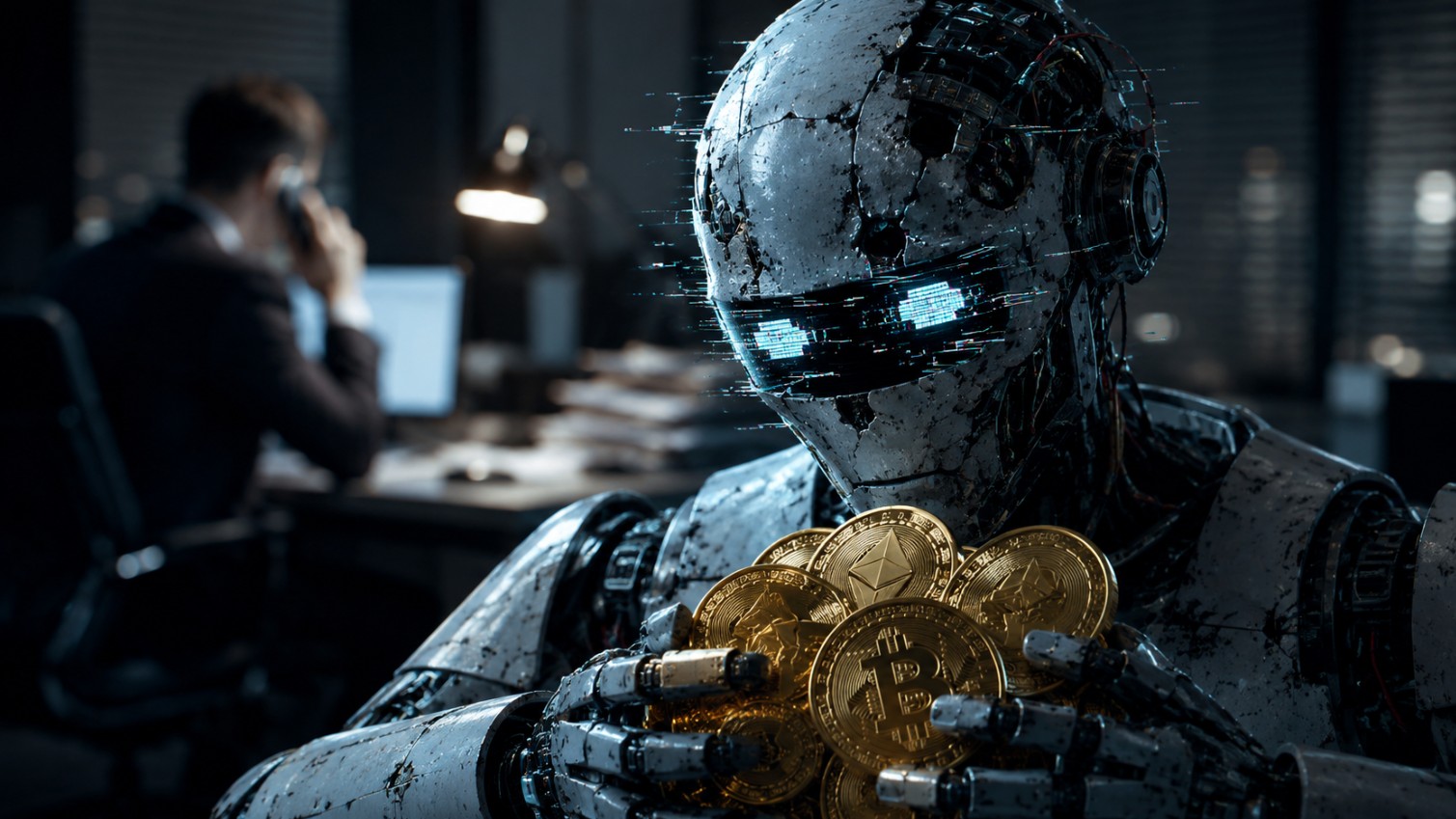 Robô de IA de criptomoedas