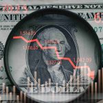Dólar com gráfico de queda
