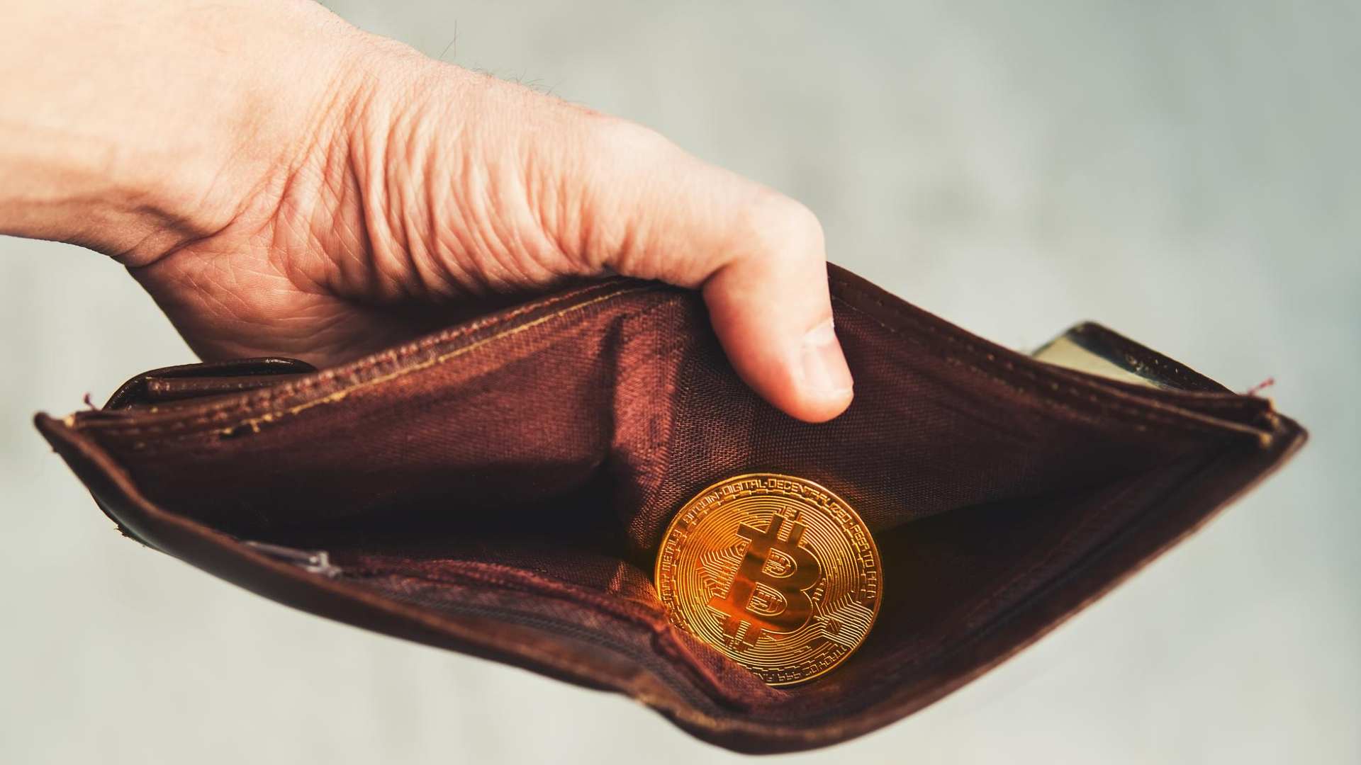 Carteira com bitcoin dentro