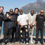 Fundadores no evento de lançamento do Acelerador Stellar x CV Labs na Cidade do Cabo, África do Sul. Da esquerda para a direita estão Nick Murphy da Kutana (Gana), Lova Diakité da JoonaPay (Costa do Marfim), Diego Garcia da Sly (EUA), Toyosi Abolarin da Yolat (Nigéria), Newton Davis da Janus (Alemanha), Mohamed Abdou da Remi (EAU) e Ramy Soliman da Saleem (EAU) (Foto/Divulgação)