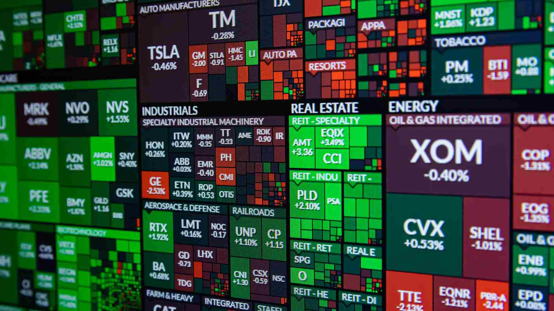 Painel de cotação de ações de companhias listadas na Nasdaq investe